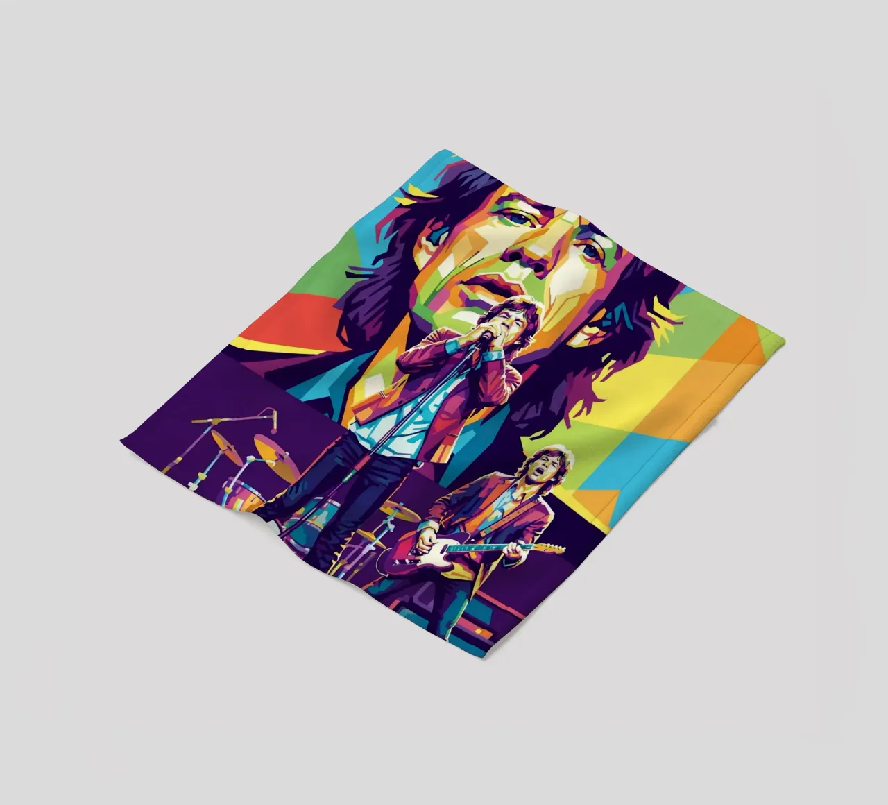 Mick Jagger performance (2) coperta in pile da Hantamrata