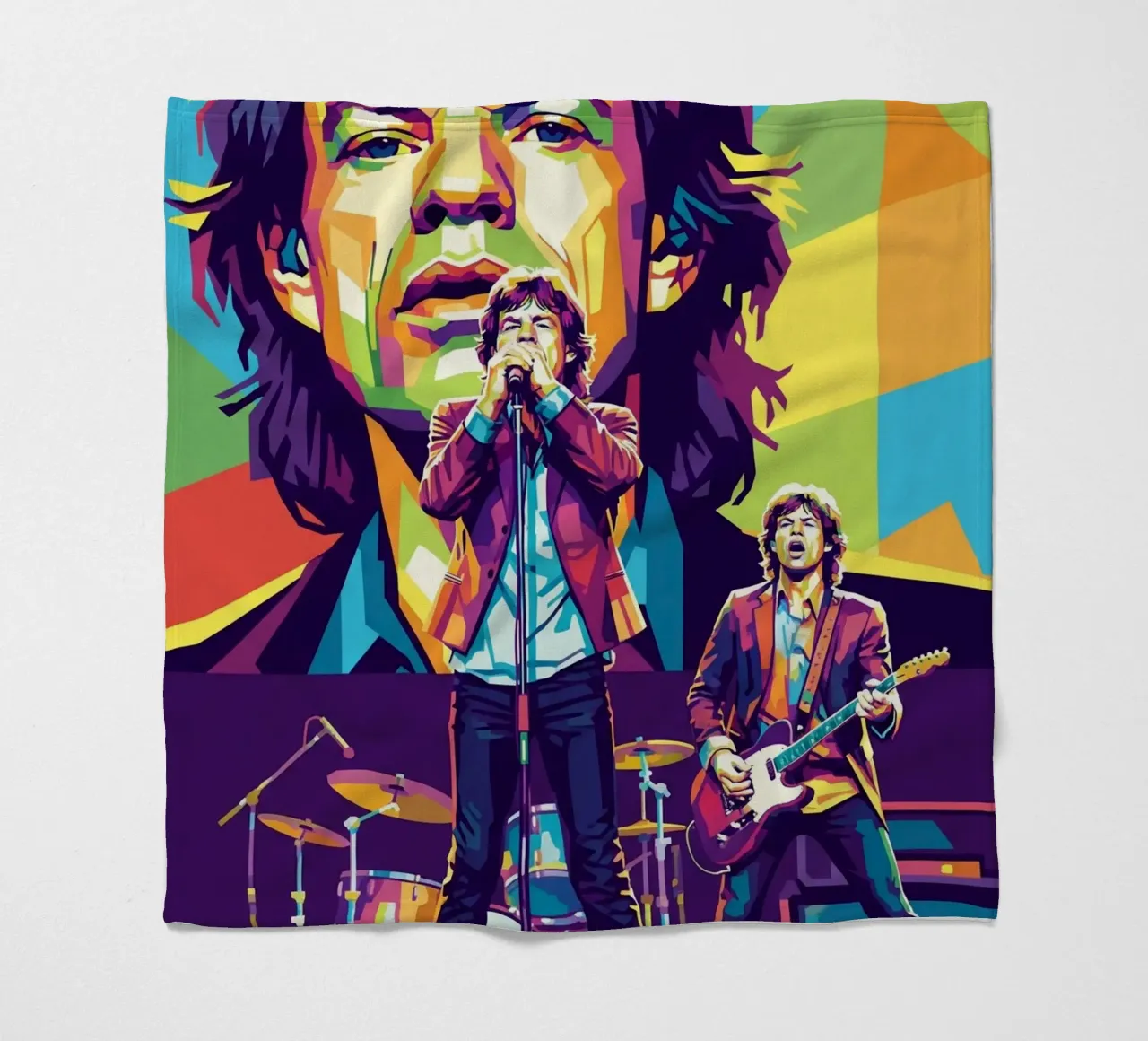 Mick Jagger performance (2) coperta in pile da Hantamrata