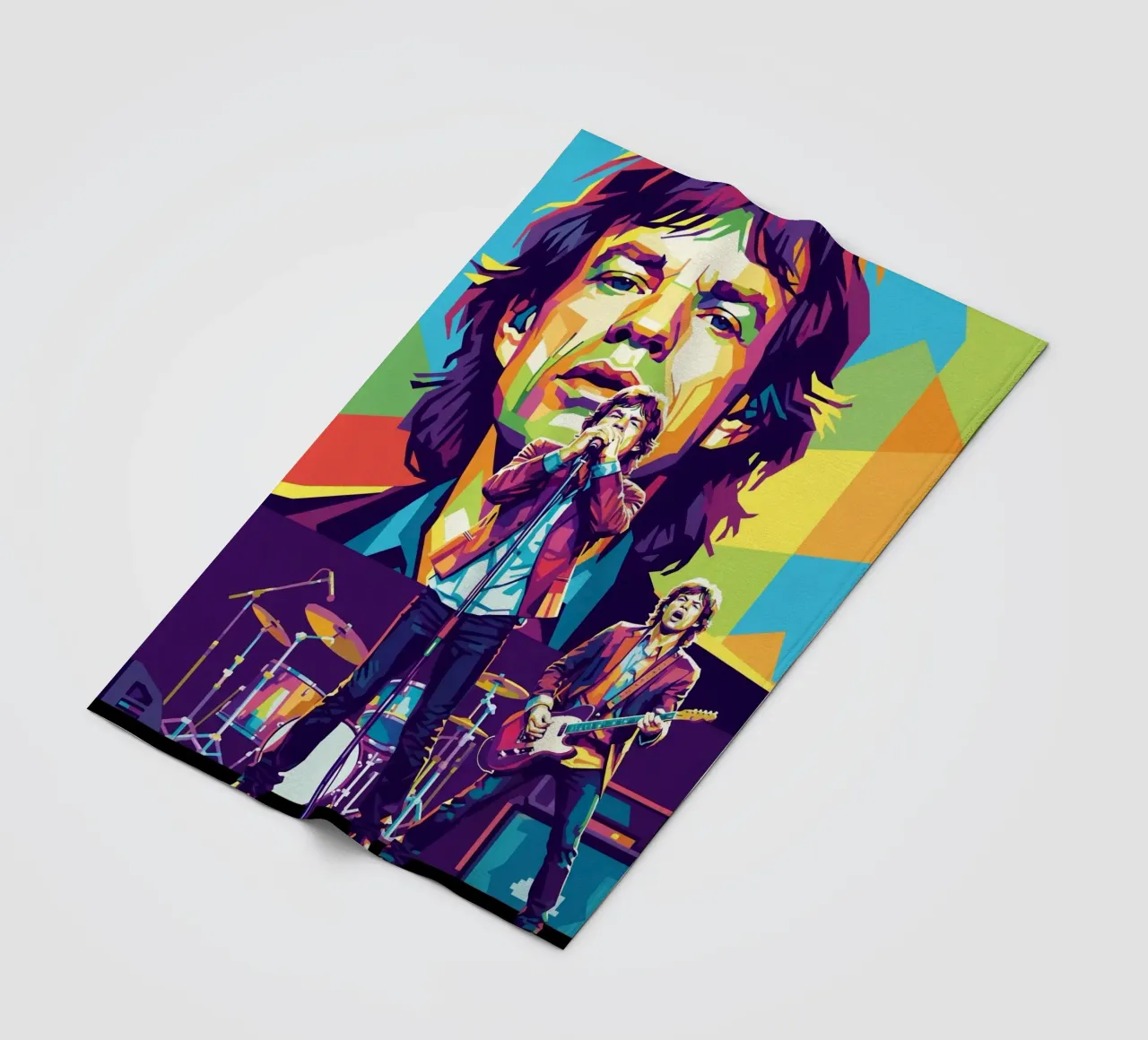 Mick Jagger performance (2) coperta in pile da Hantamrata