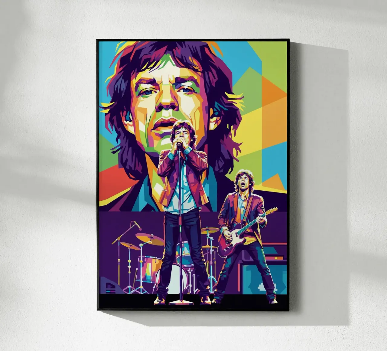 Mick Jagger performance (2) acryl van Hantamrata