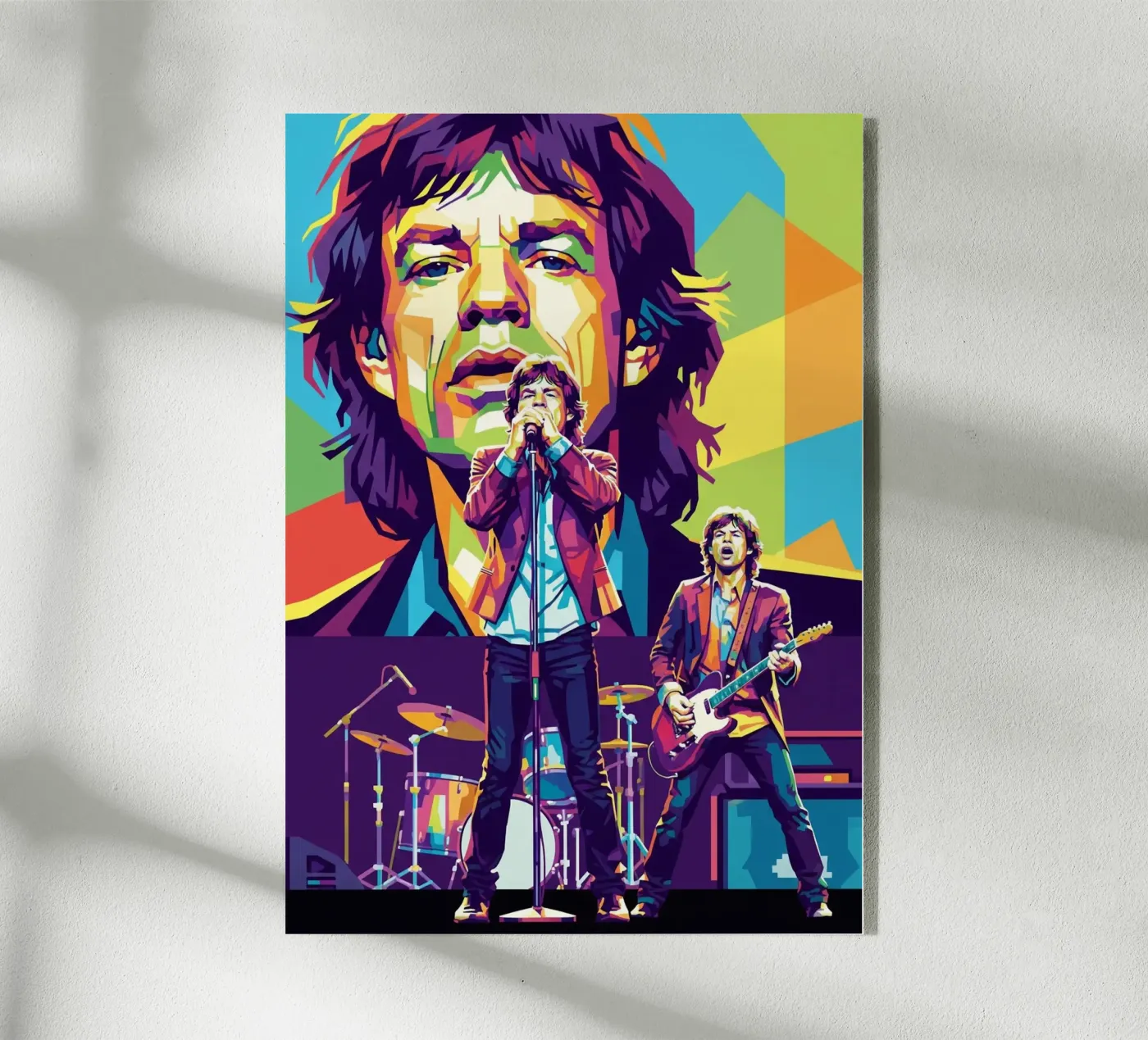 Mick Jagger performance (2) plexiglas de Hantamrata