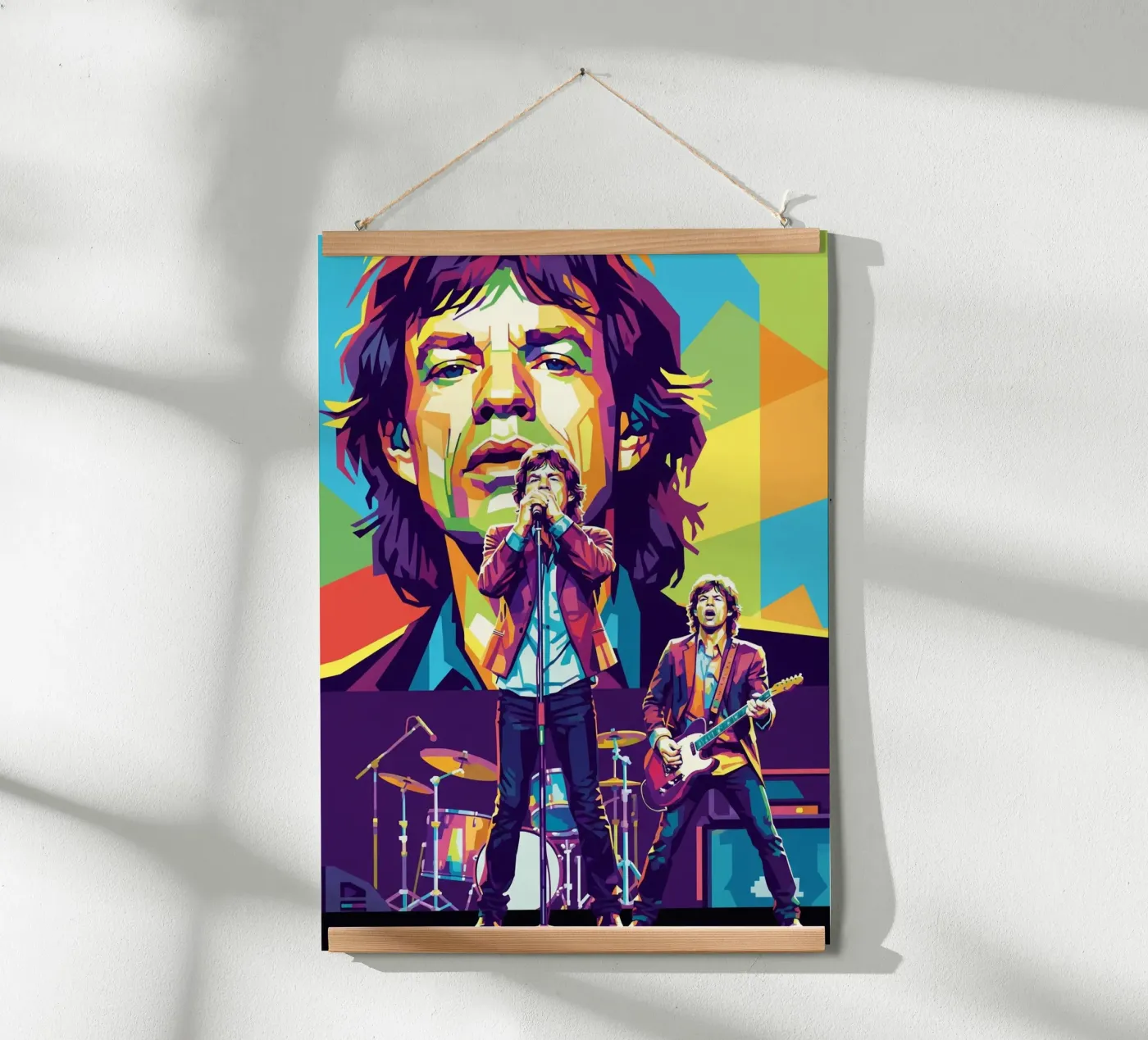 Mick Jagger performance (2) poster by Hantamrata