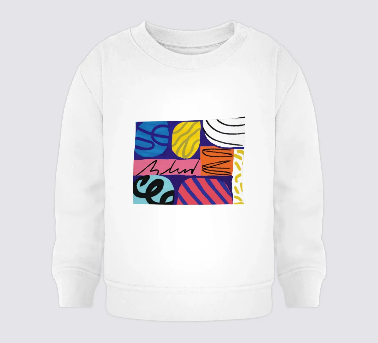 Energetic Scribble Abstract baby sweatshirt by Bring Haven