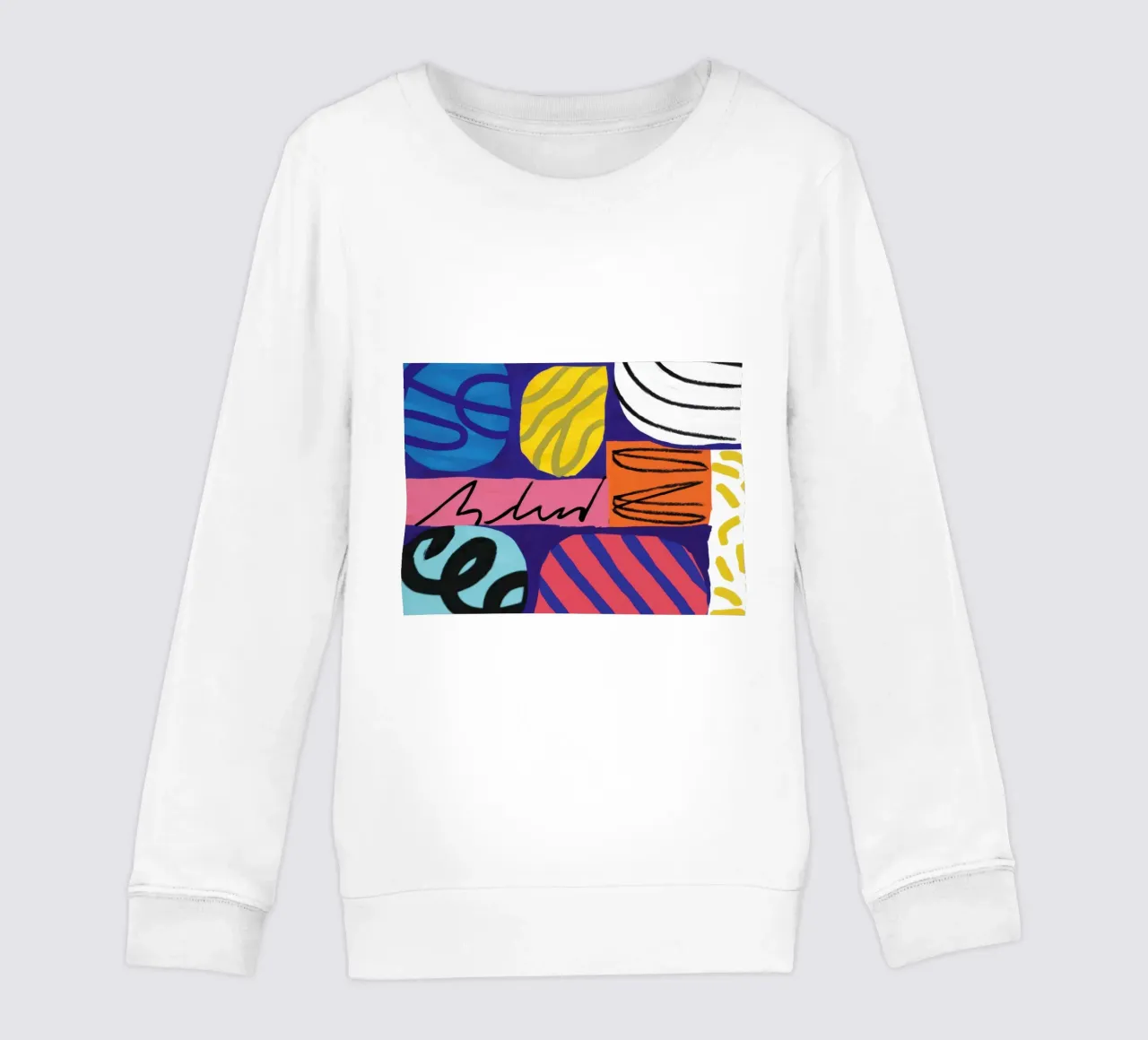 Energetic Scribble Abstract kids sweatshirt by Bring Haven