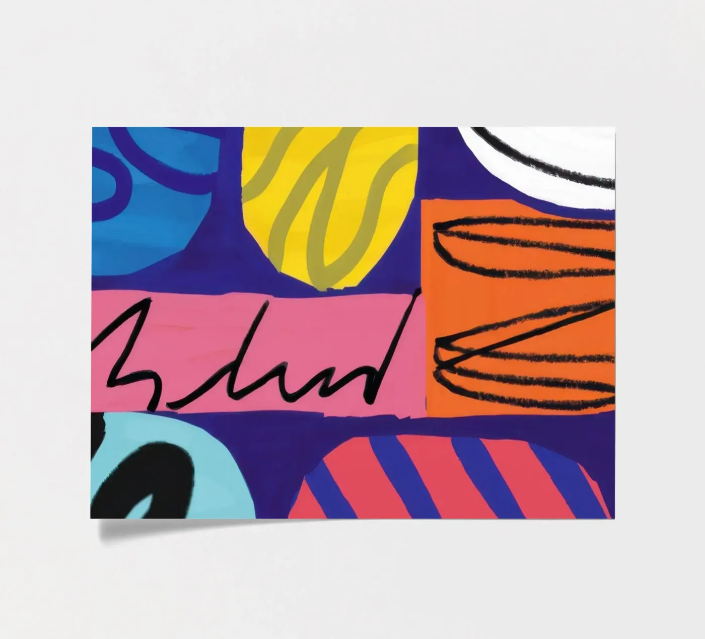 Energetic Scribble Abstract sticker sheet by Bring Haven