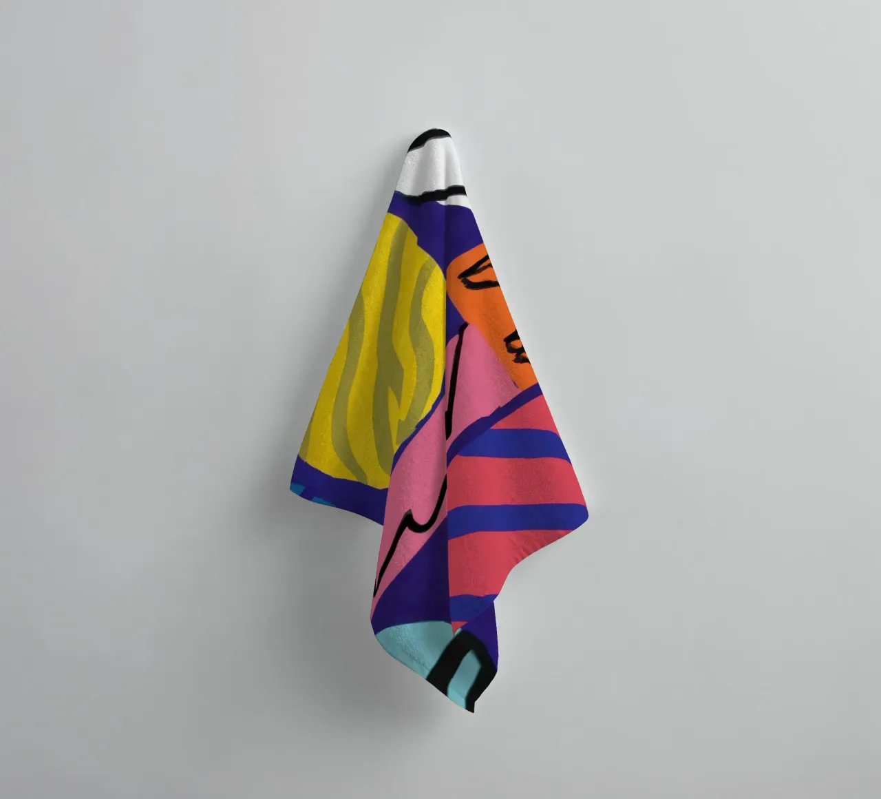 Energetic Scribble Abstract towel by Bring Haven