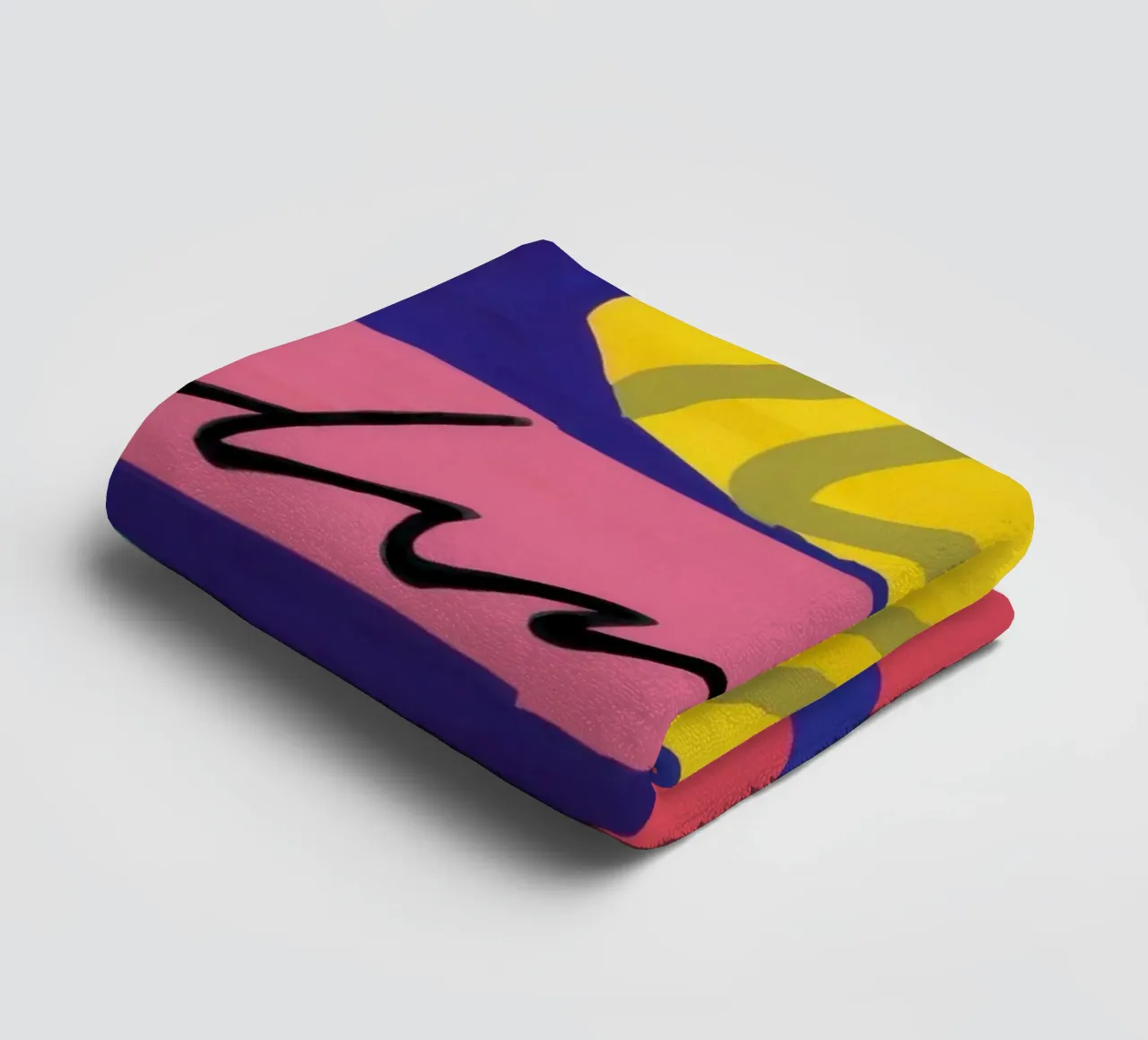 Energetic Scribble Abstract towel by Bring Haven