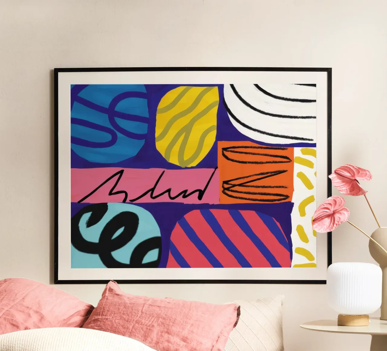Energetic Scribble Abstract hahnemühle by Bring Haven
