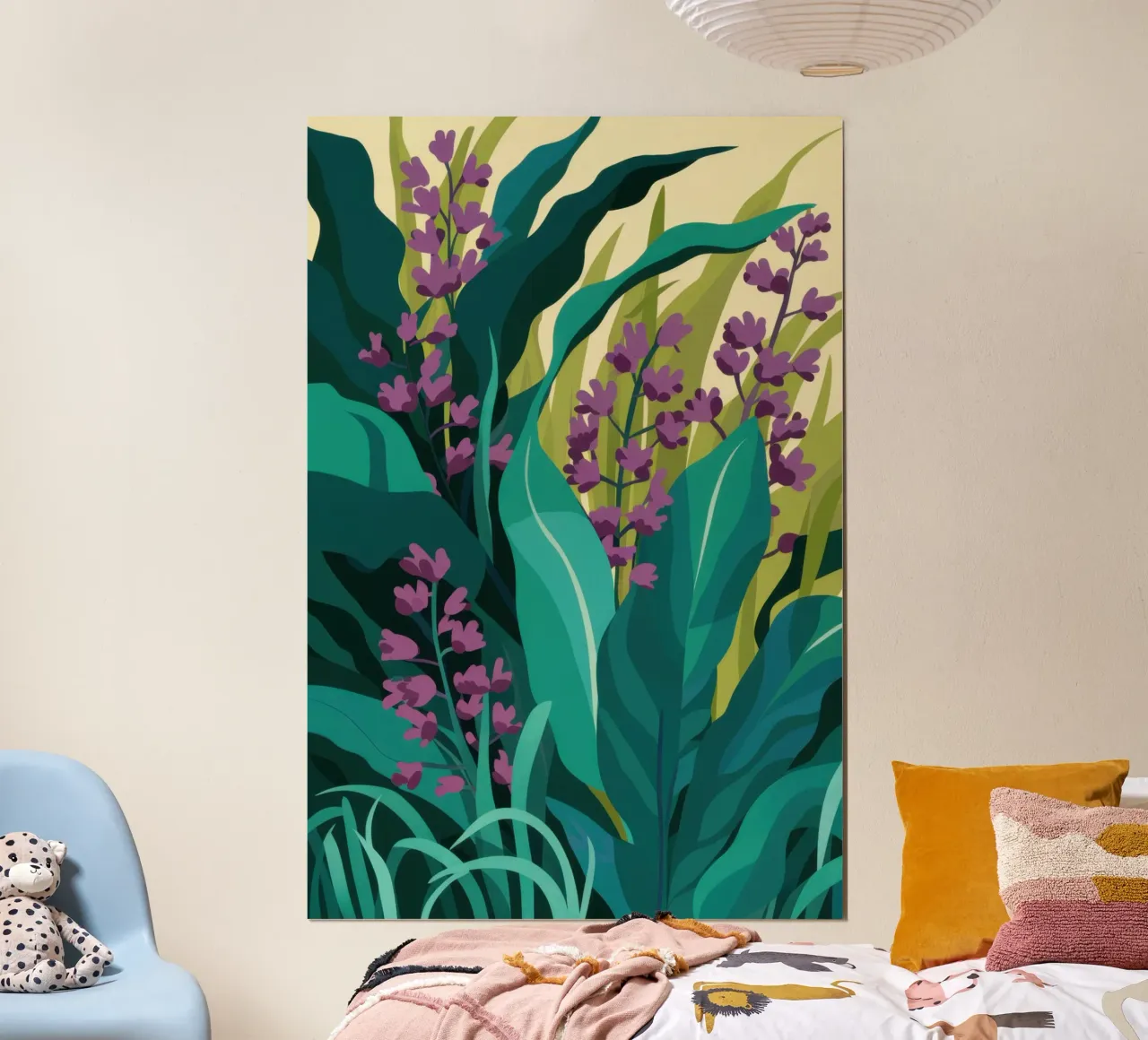 Campo di lavanda impressionista poster da Line Fable