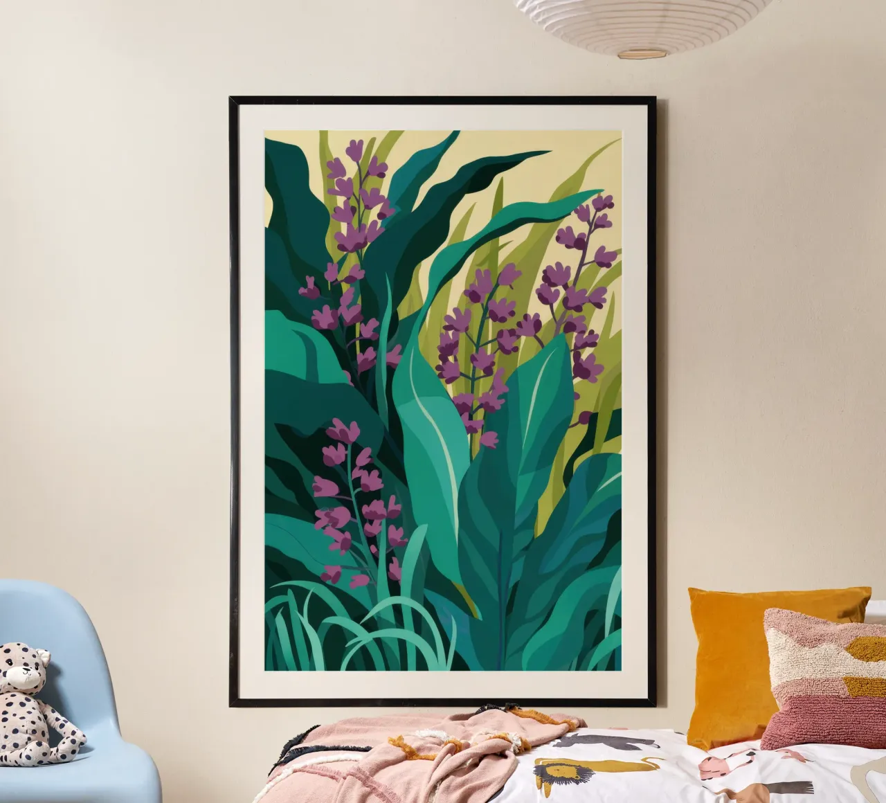 Campo di lavanda impressionista poster da Line Fable