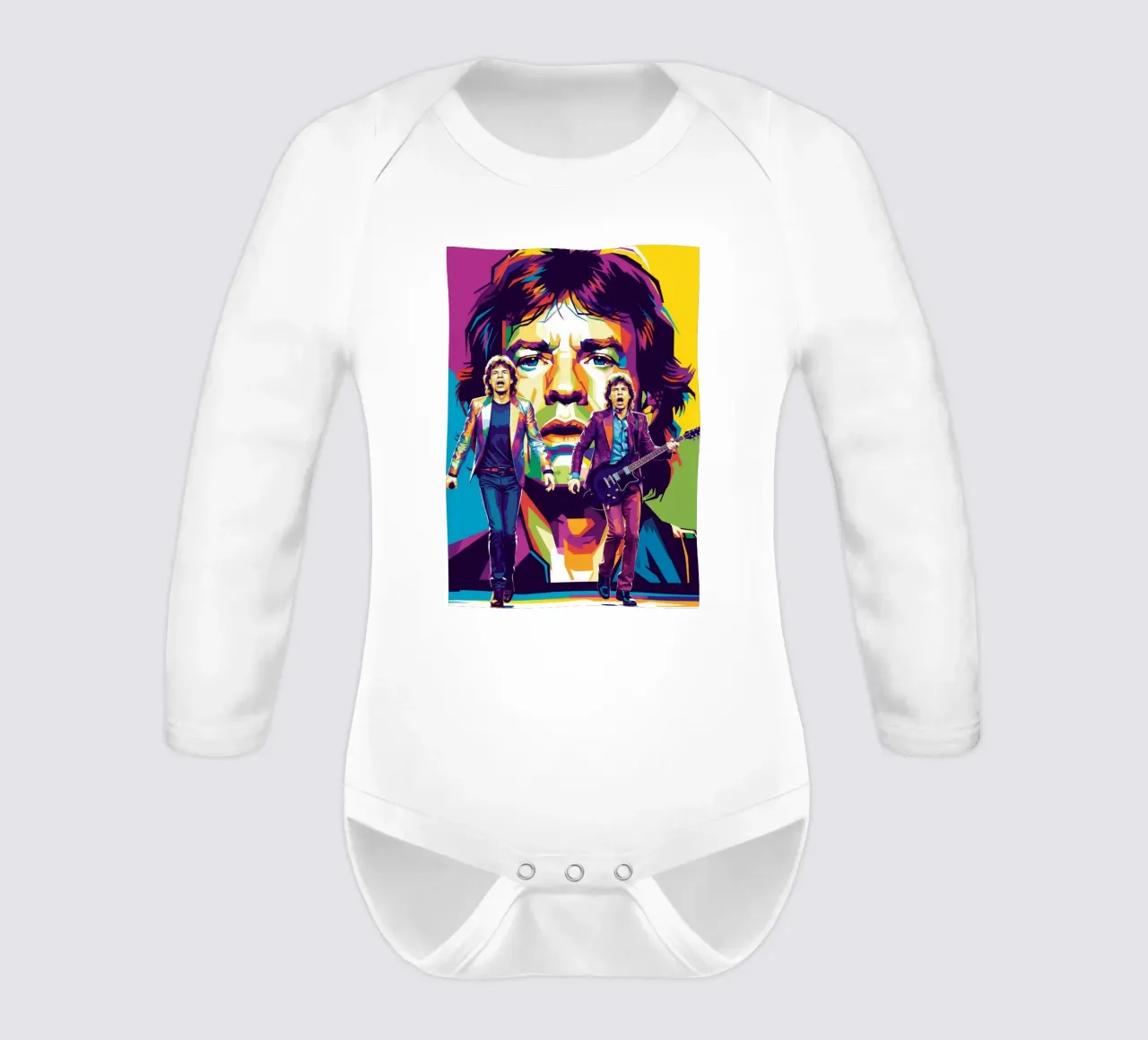 Mick Jagger performance (3) body neonato maniche lunghe da Hantamrata