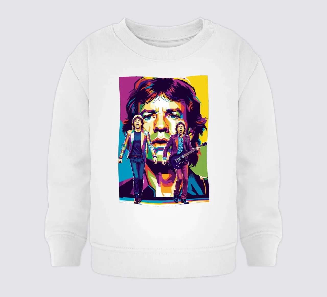 Mick Jagger performance (3) baby sweatshirt by Hantamrata