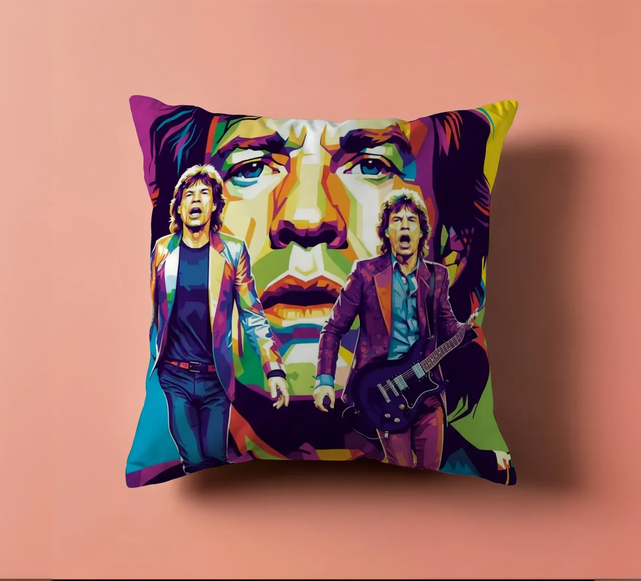 Mick Jagger performance (3) cuscino da Hantamrata