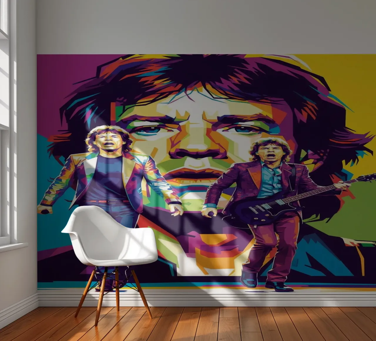Mick Jagger performance (3) papel para pared de Hantamrata