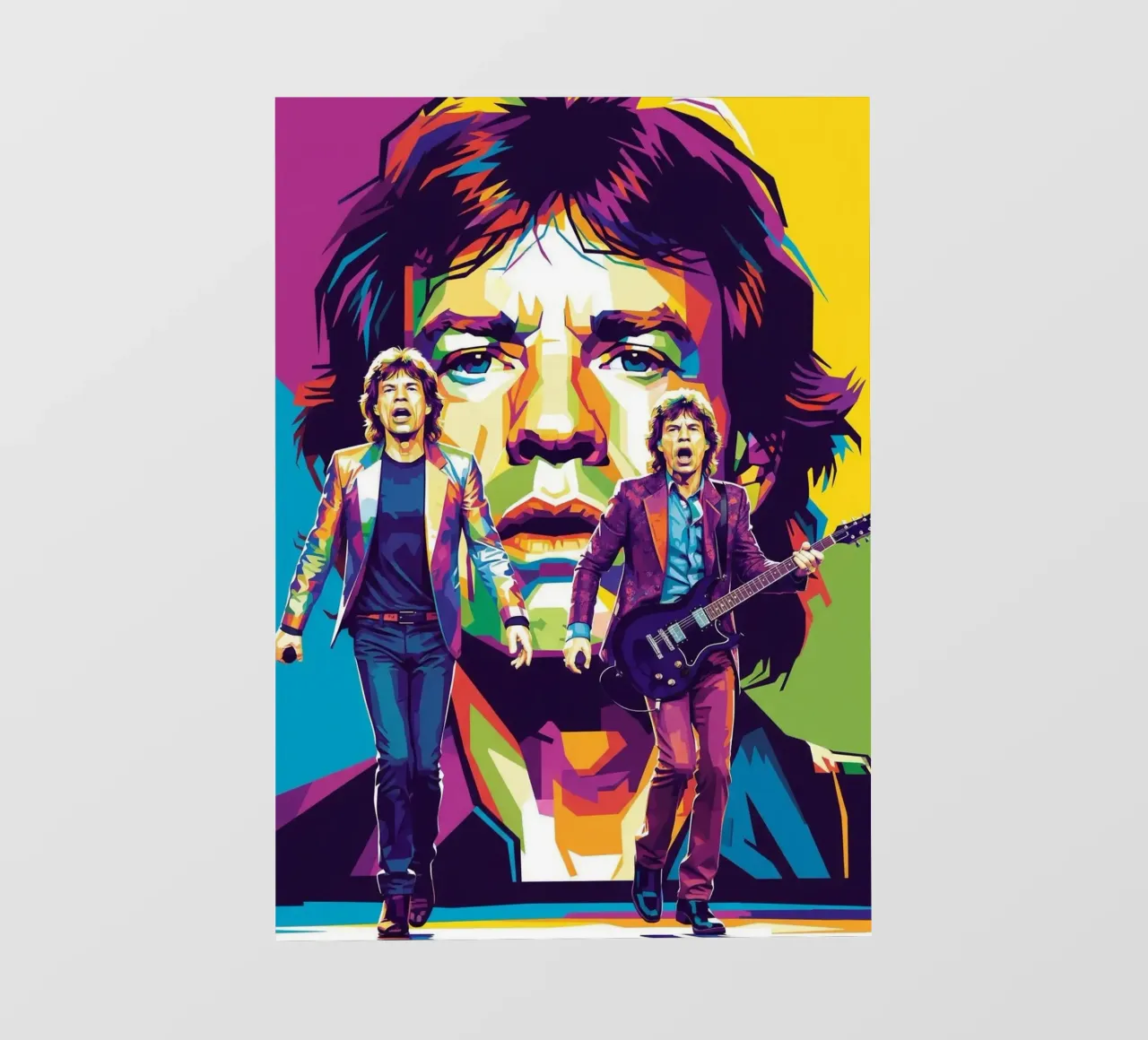 Mick Jagger performance (3) papel para pared de Hantamrata