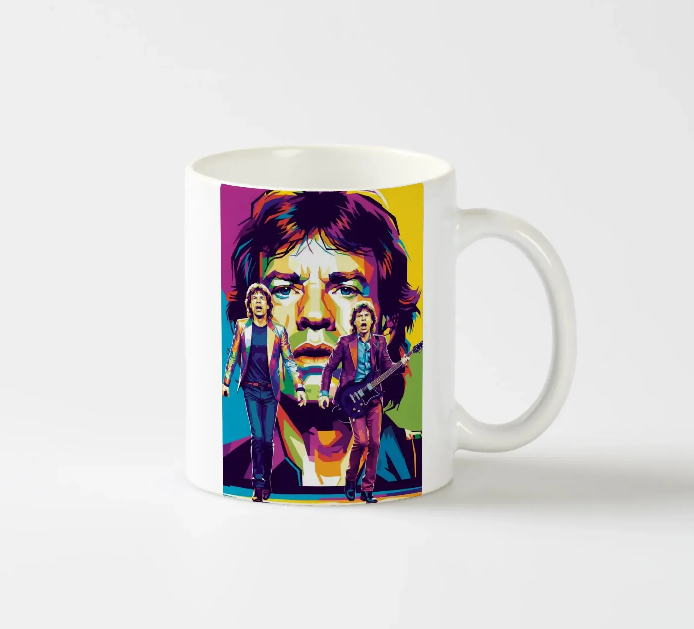 Mick Jagger performance (3) ceramic mug by Hantamrata