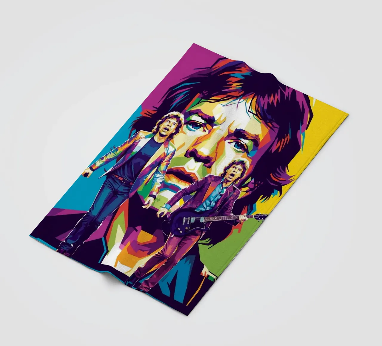 Mick Jagger performance (3) coperta in pile da Hantamrata