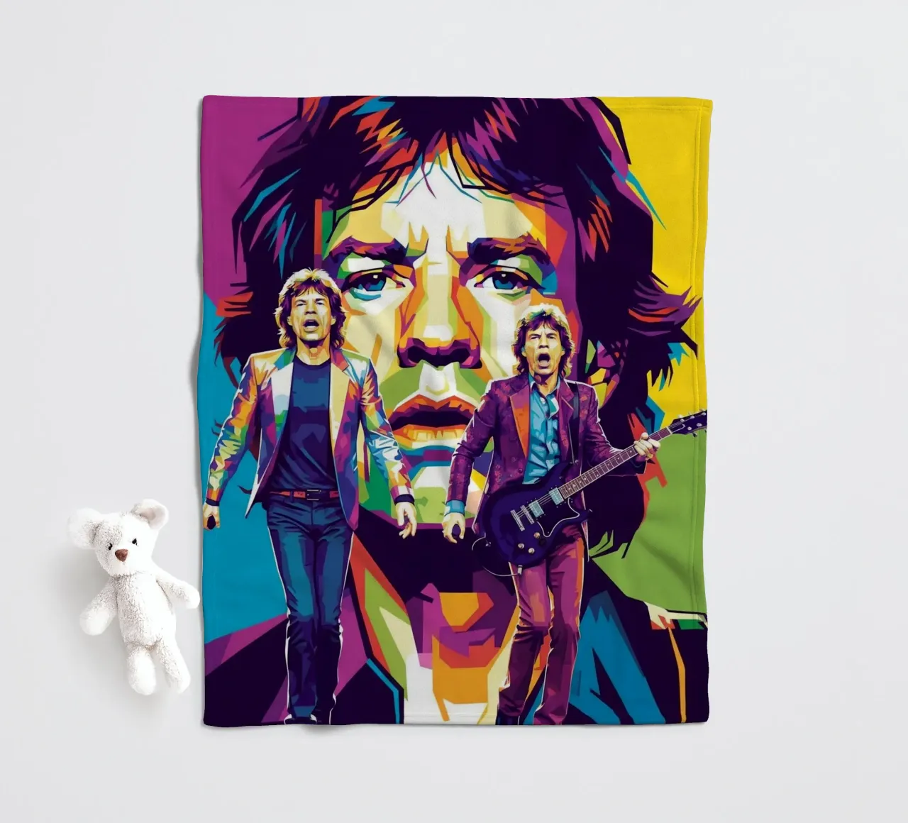 Mick Jagger performance (3) coperta in pile da Hantamrata