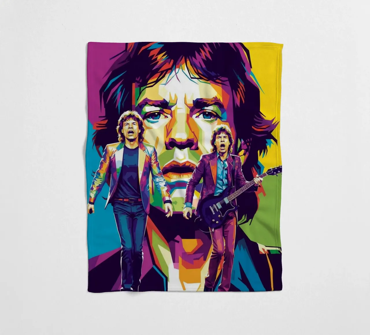 Mick Jagger performance (3) coperta in pile da Hantamrata