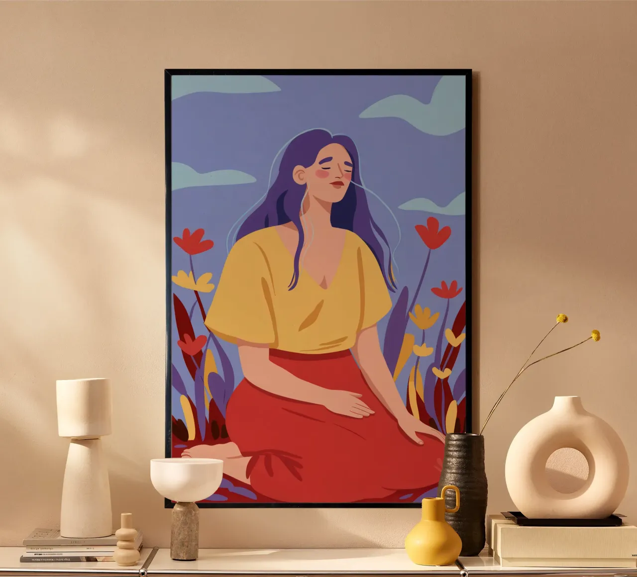 Serene Floral Muse poster by Bring Haven