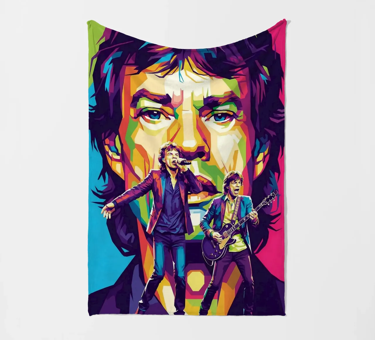 Mick Jagger performance (4) coperta in pile da Hantamrata