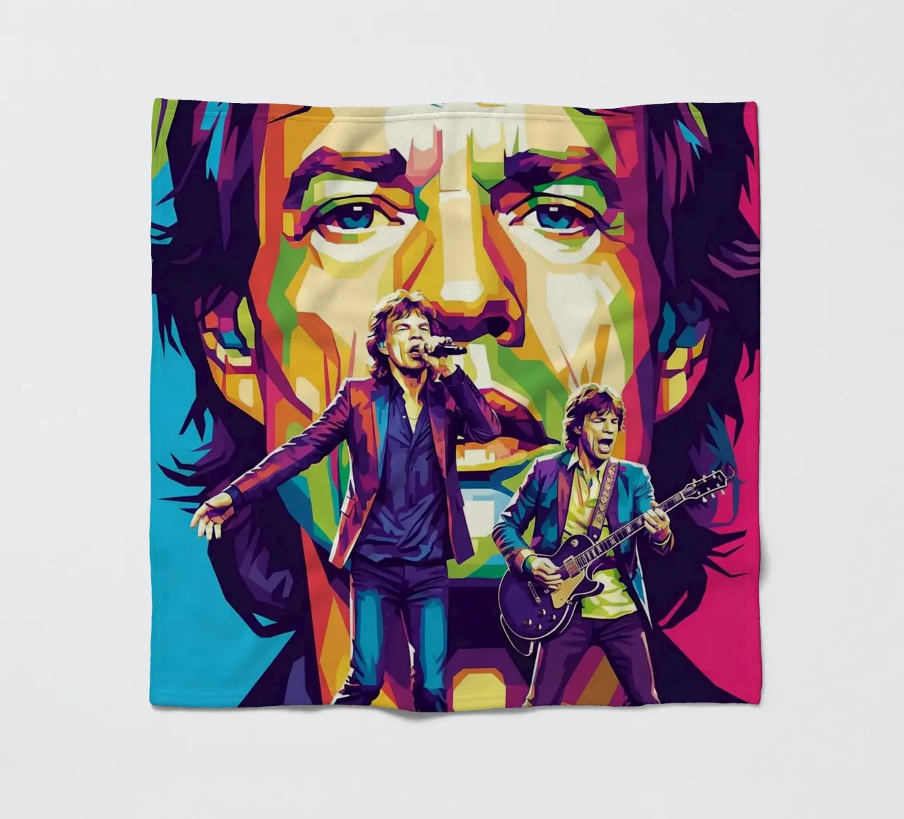 Mick Jagger performance (4) coperta in pile da Hantamrata