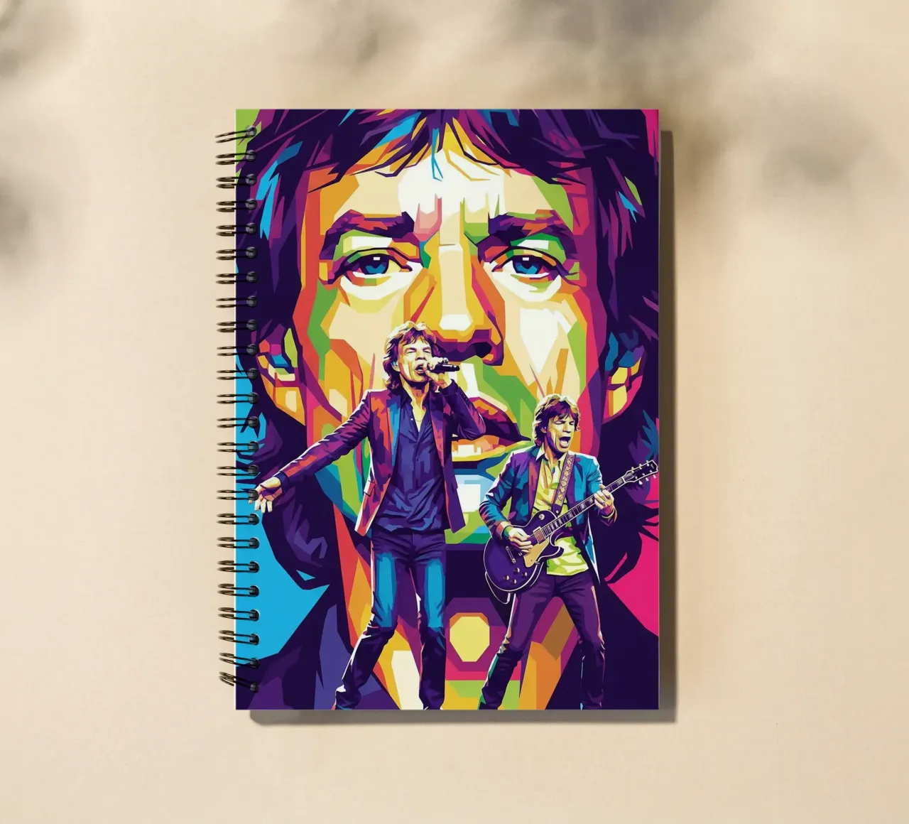 Mick Jagger performance (4) diario ad anelli da Hantamrata