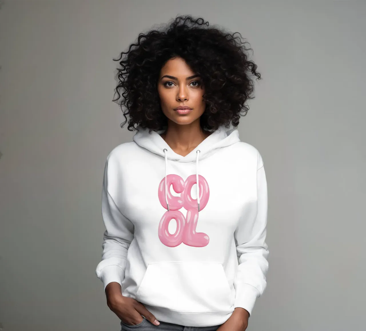 COOL Statement Pink felpa con cappuccio da Yaso Design & Art