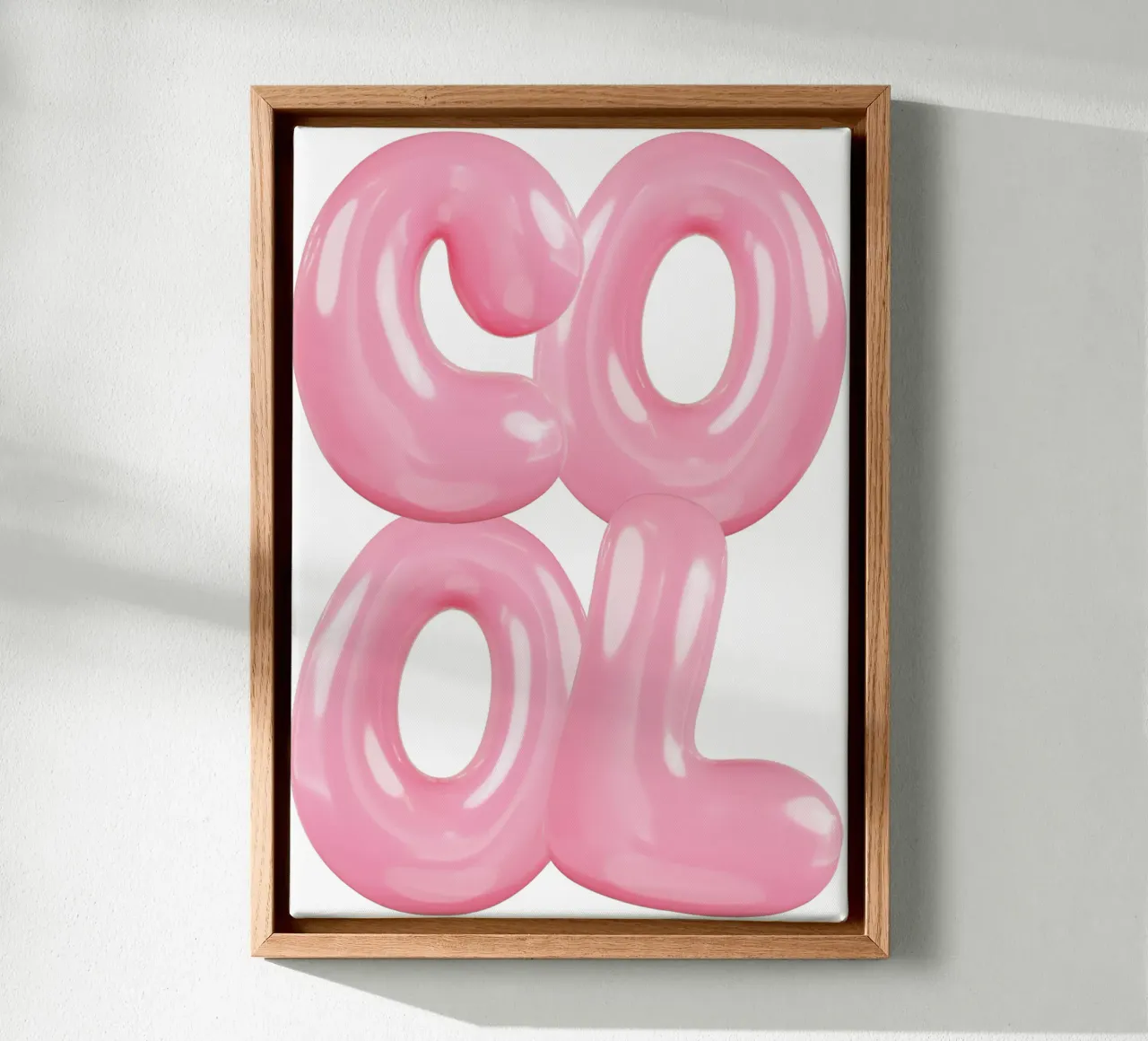 COOL Statement Pink tela con Cornice a cassetta da Yaso Design & Art
