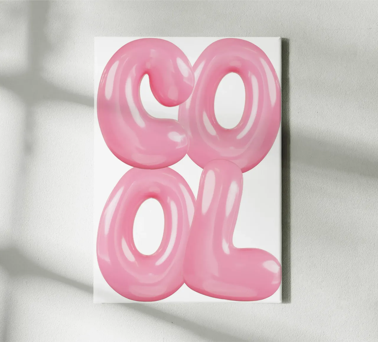 COOL Statement Pink tela con Cornice a cassetta da Yaso Design & Art