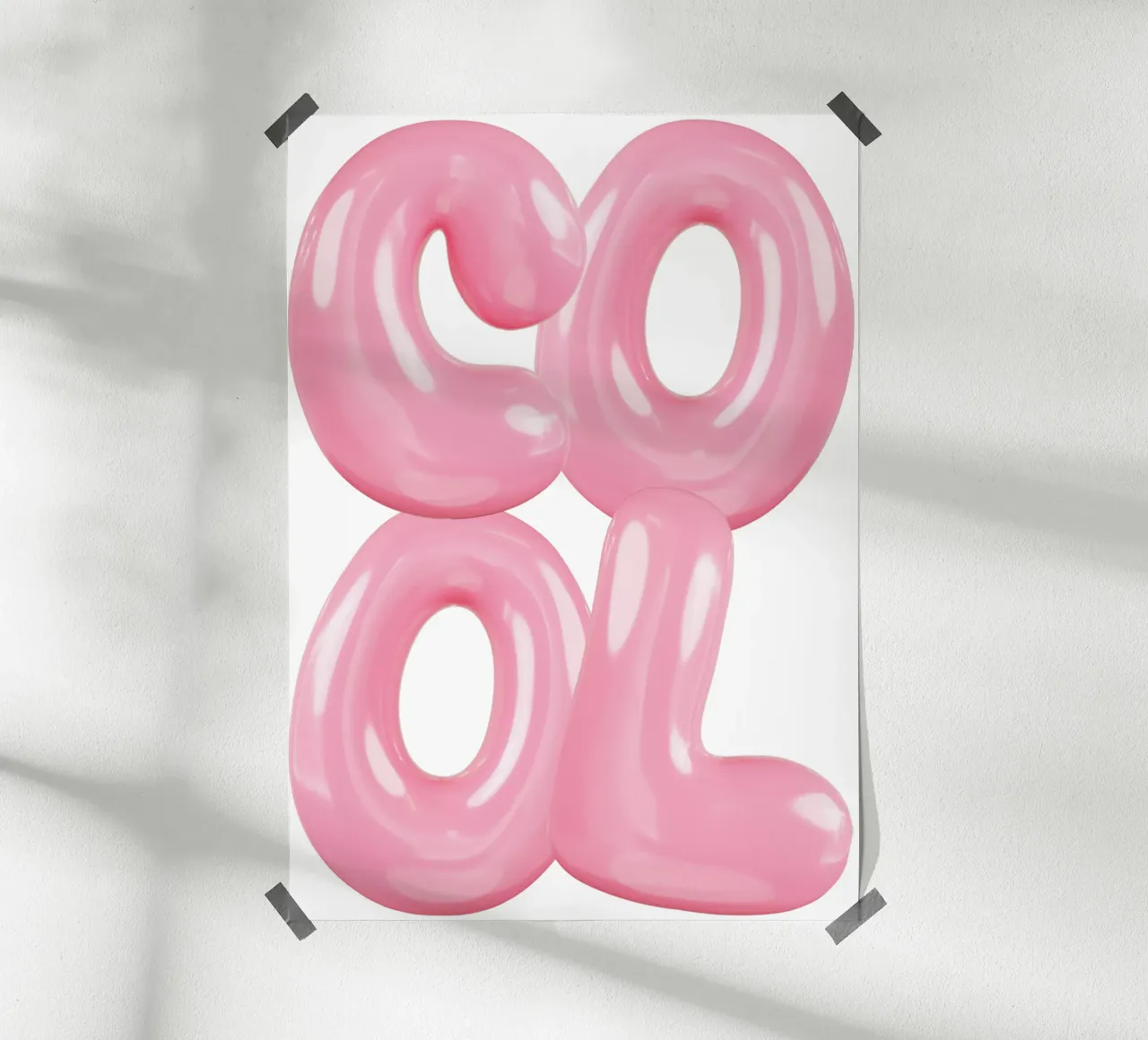 COOL Statement Pink poster da Yaso Design & Art