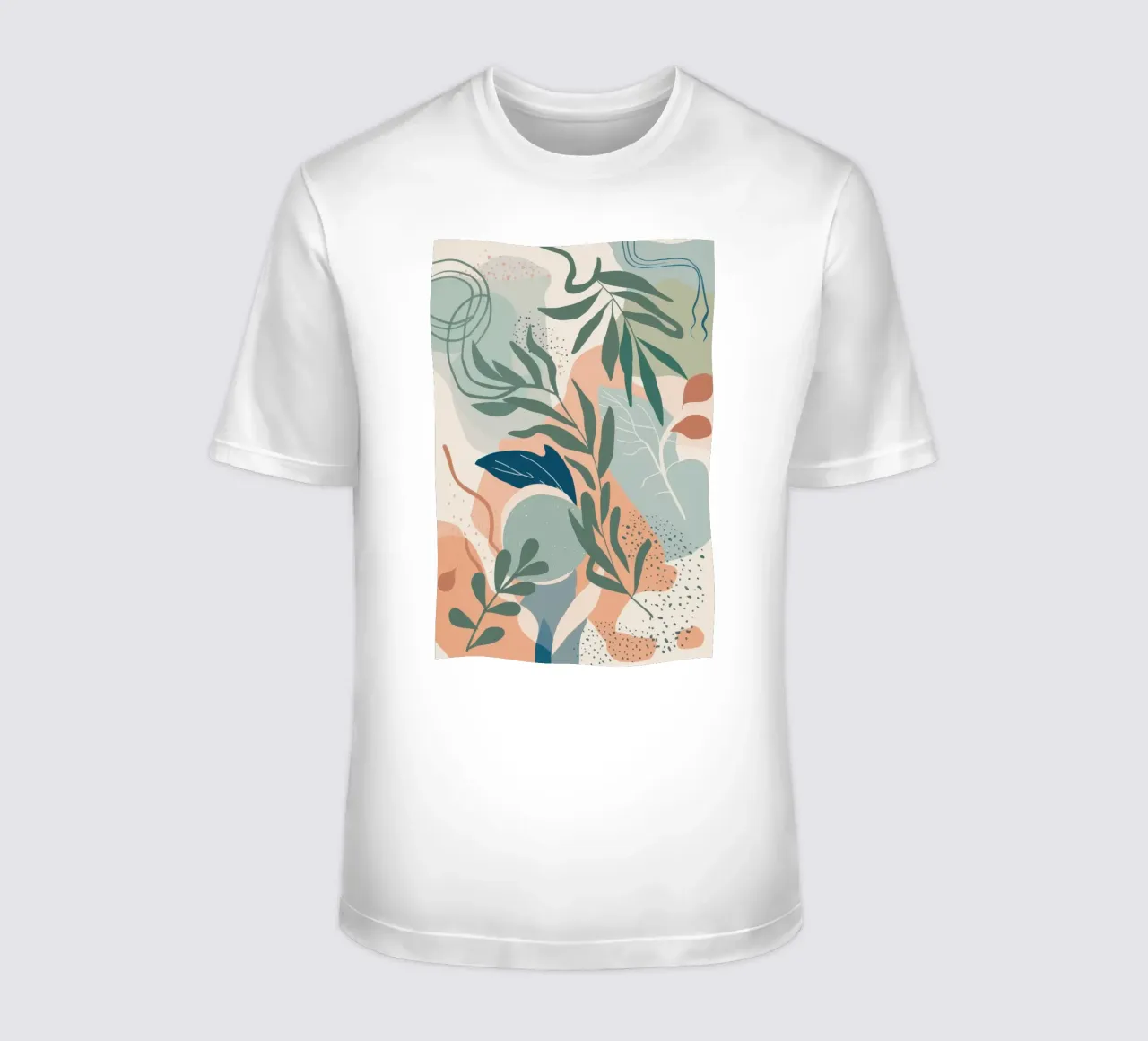 Pastello botanico astratto t-shirt da Line Fable