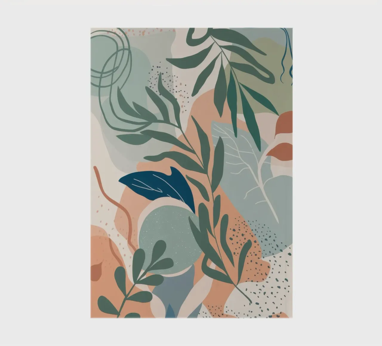 Pastel Botanical Abstract notebook by Line Fable