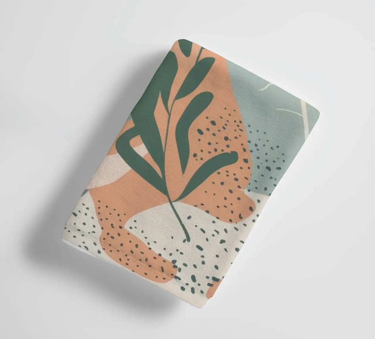 Abstracto botánico en pastel toalla de baño de Line Fable