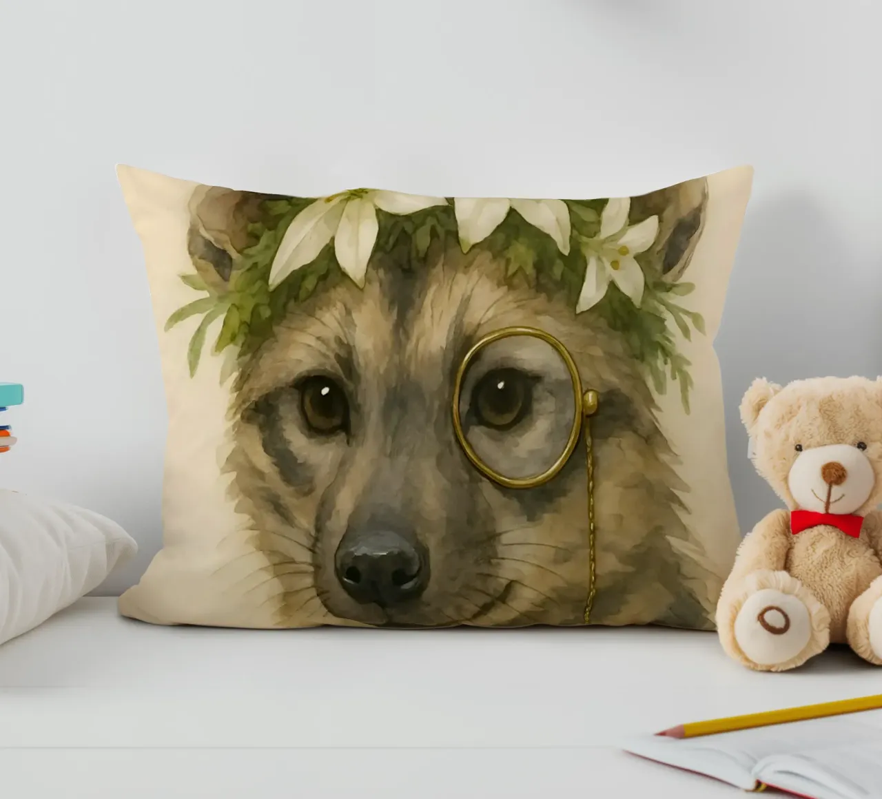 L'elegante fuorilegge: Iena con giglio cuscino da Graceful Desine