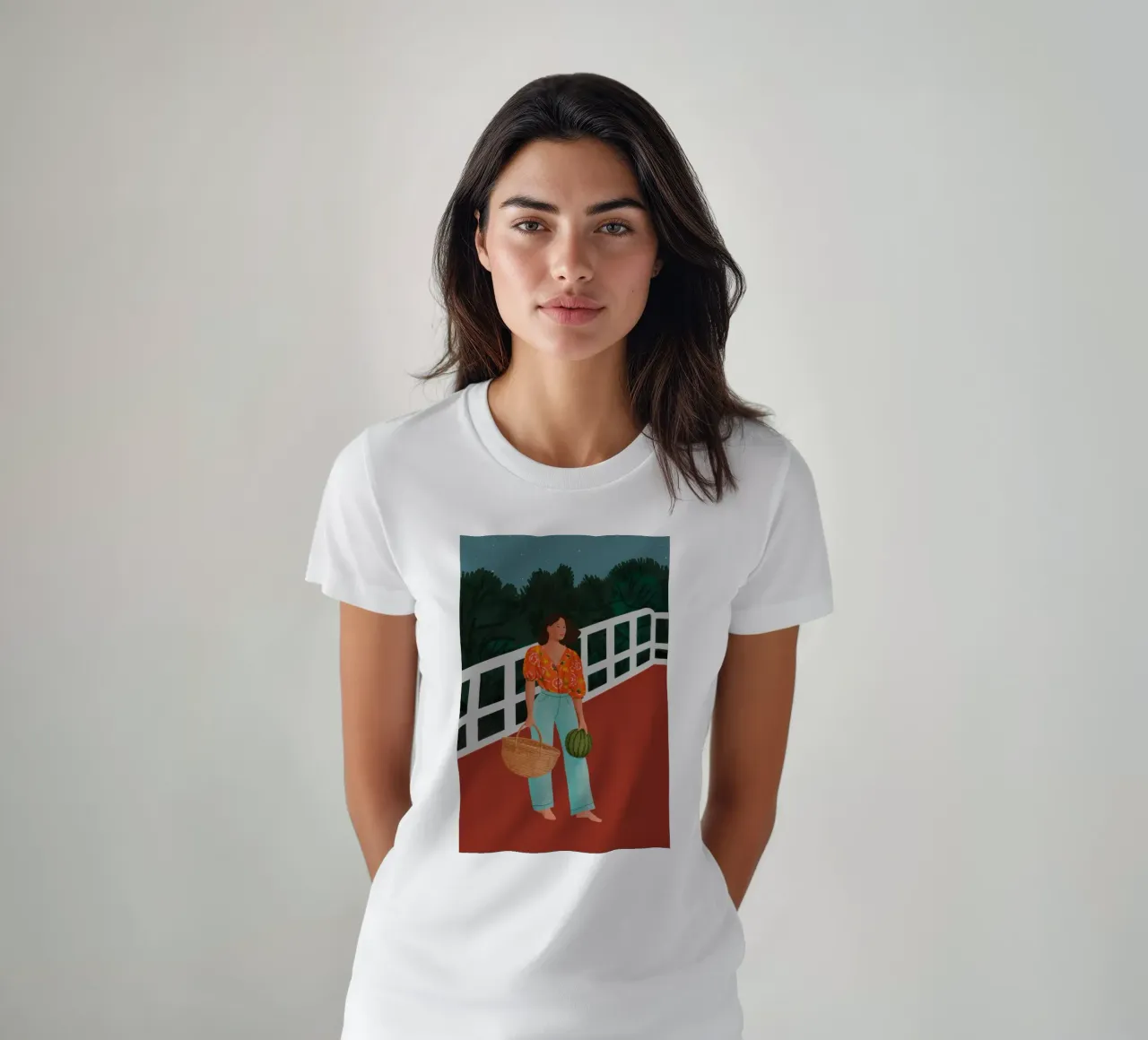 Terrazza Calma mattutina t-shirt da Line Fable