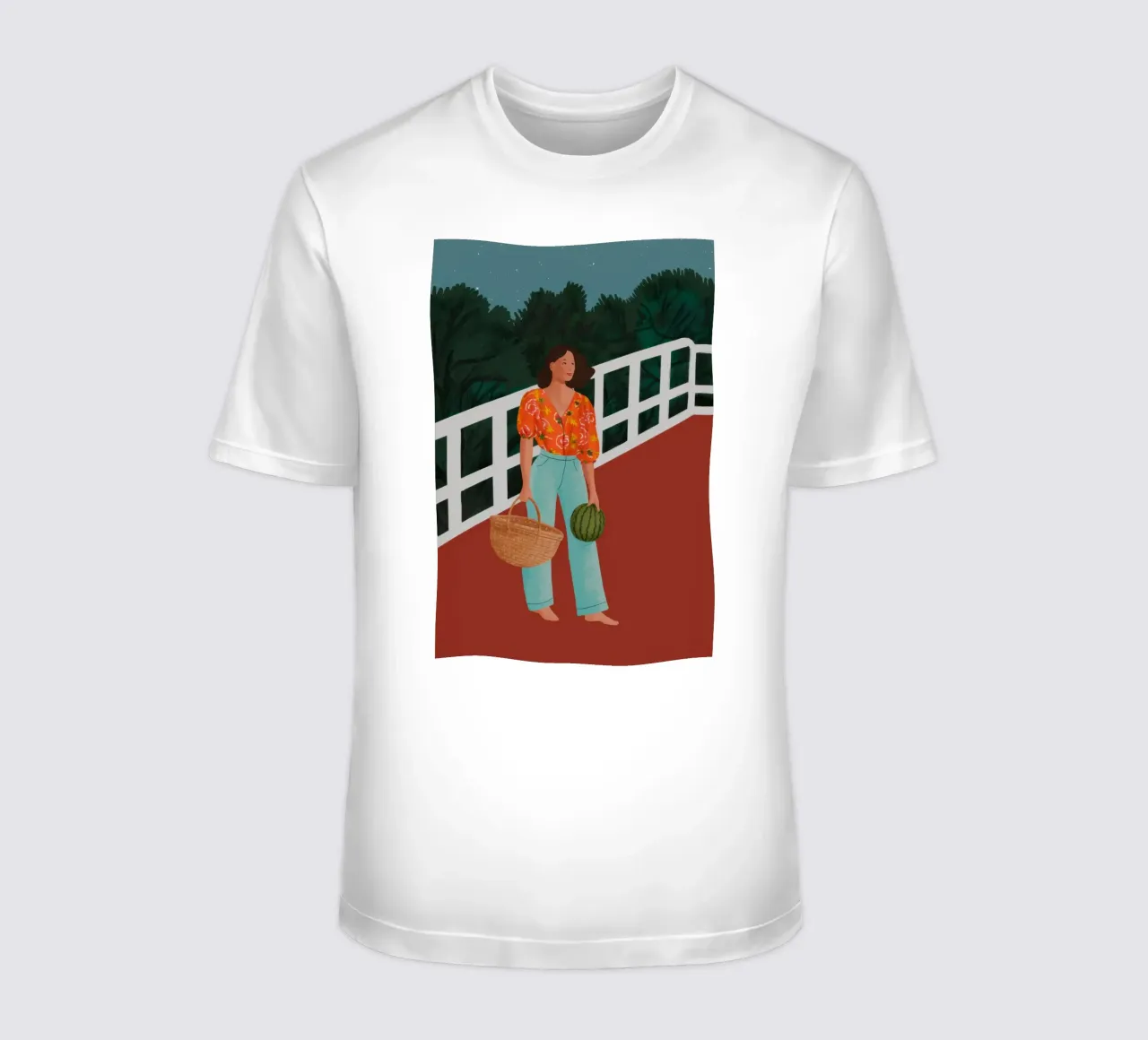 Terrazza Calma mattutina t-shirt da Line Fable
