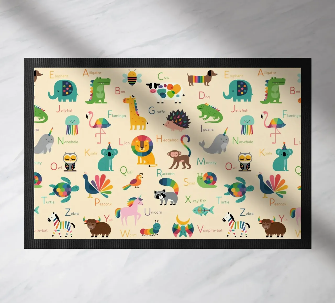 Lo zoo dell'arcobaleno zerbino da Andy Westface