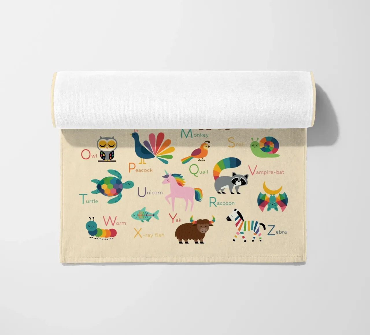 Lo zoo dell'arcobaleno telo mare da Andy Westface