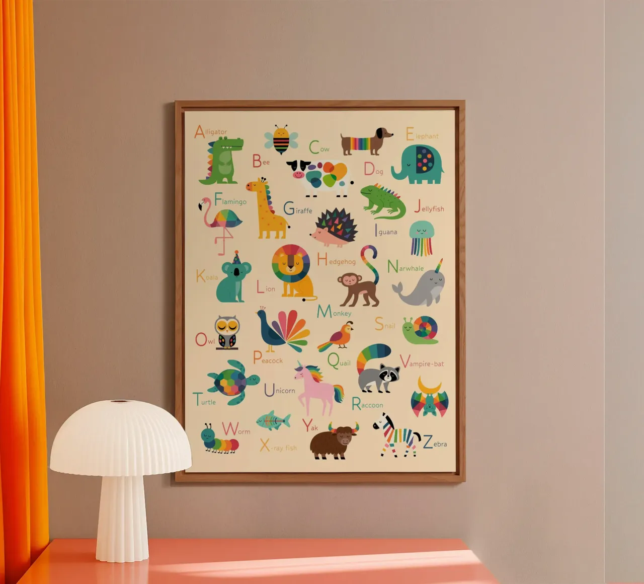 Lo zoo dell'arcobaleno alluminio dibond da Andy Westface