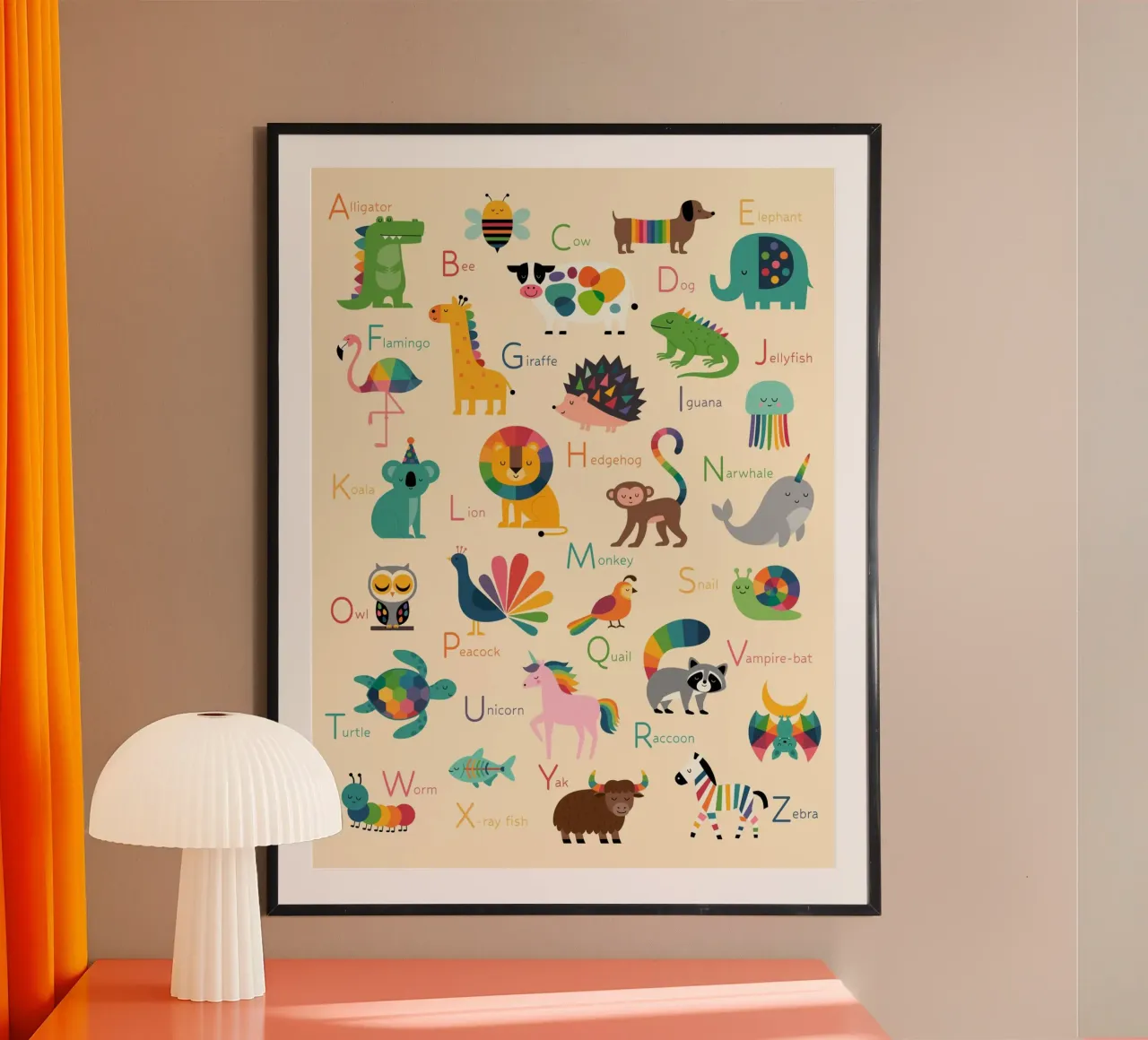 Lo zoo dell'arcobaleno carta hahnemühle da Andy Westface