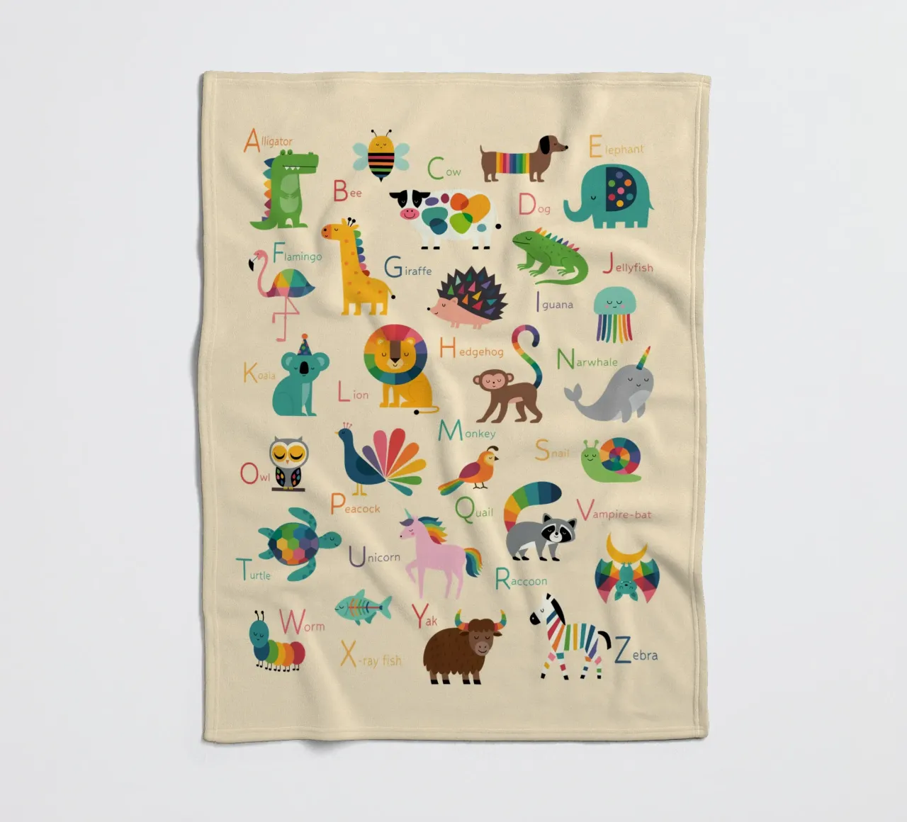 Lo zoo dell'arcobaleno coperta in pile da Andy Westface