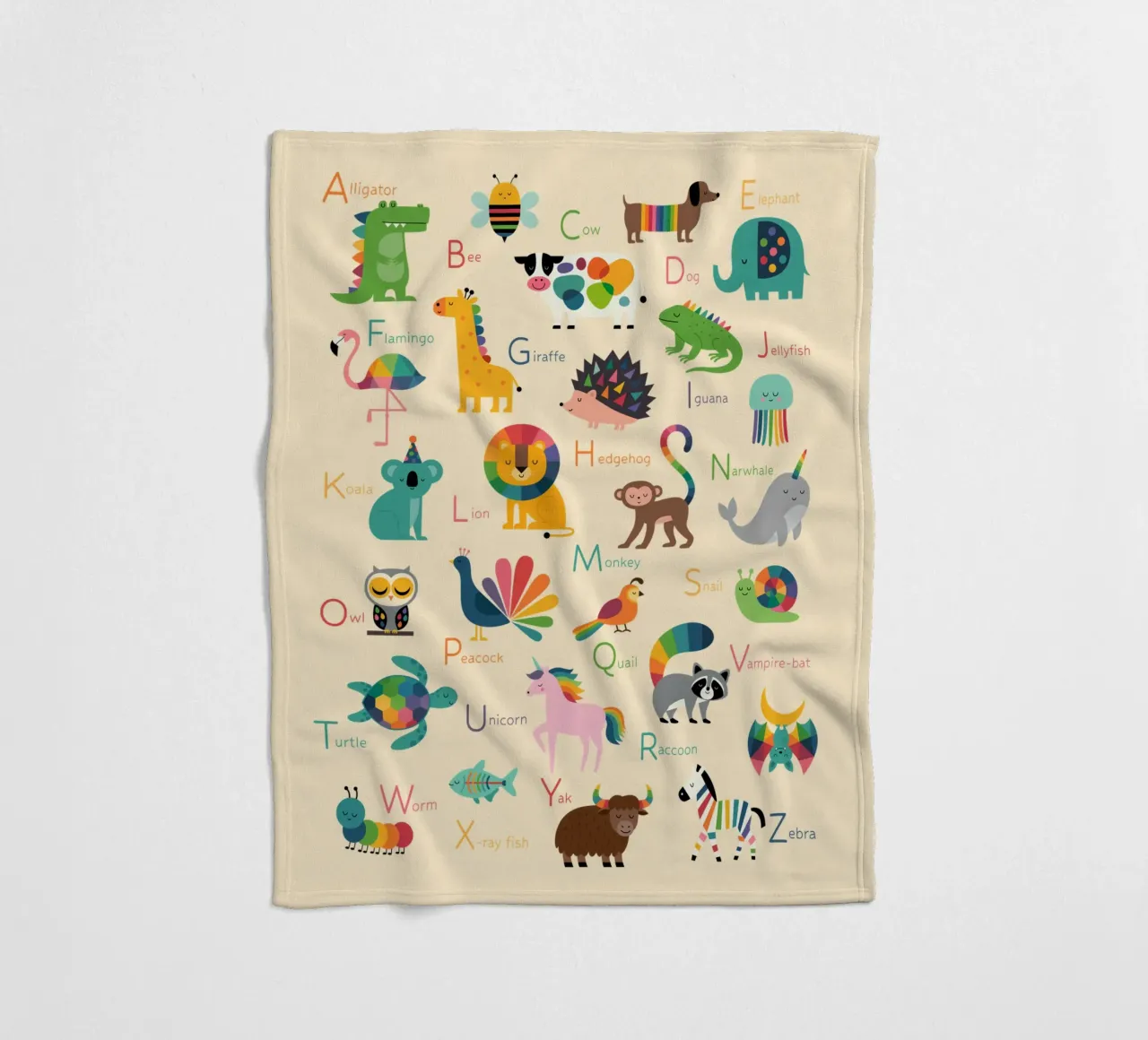 Lo zoo dell'arcobaleno coperta in pile da Andy Westface