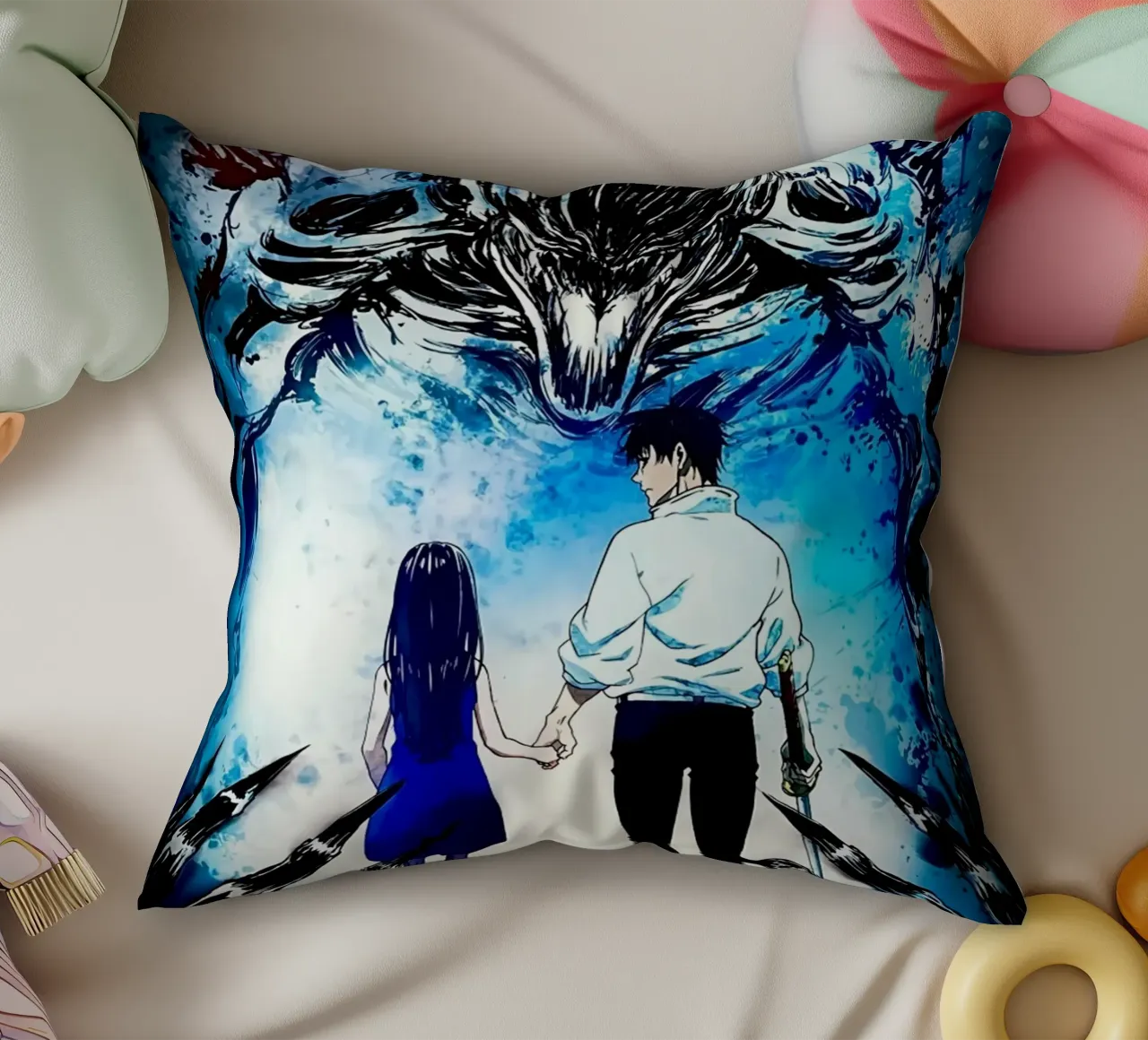 Yuta Okkotsu e Rika Jujutsu Kaisen cuscino da Steve shop