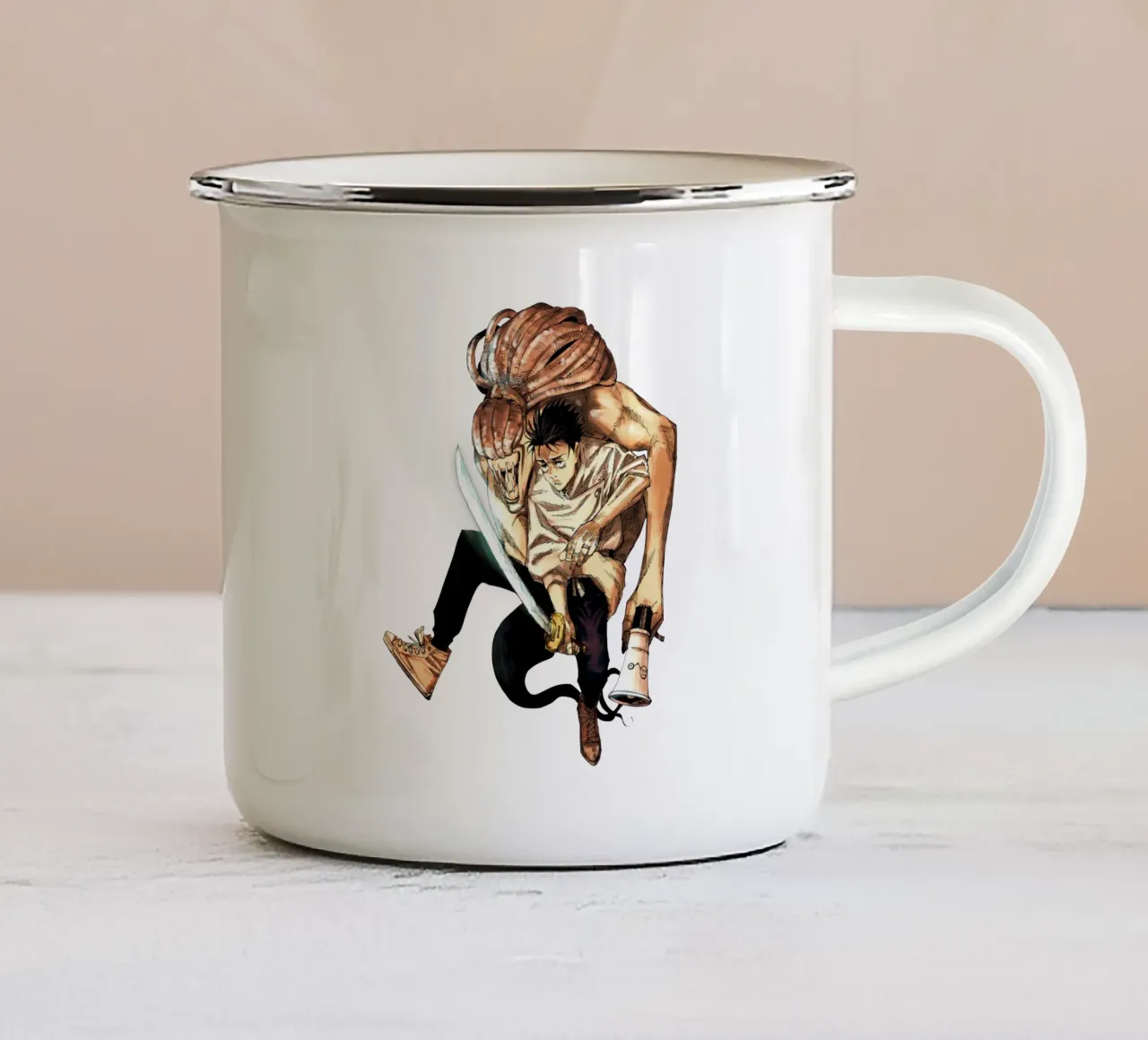 Yuta Okkotsu e Rika maledetta tazza in smalto da Steve shop