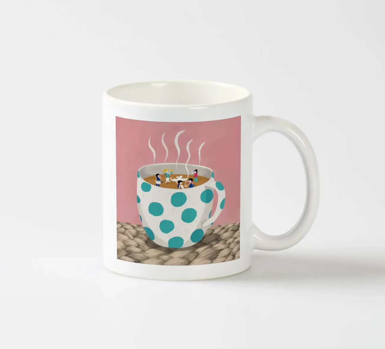Il sogno del tè in comune tazza in ceramica da Line Fable