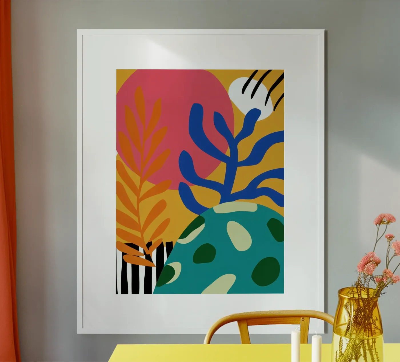 Vibrant Leaf Play poster by Line Fable
