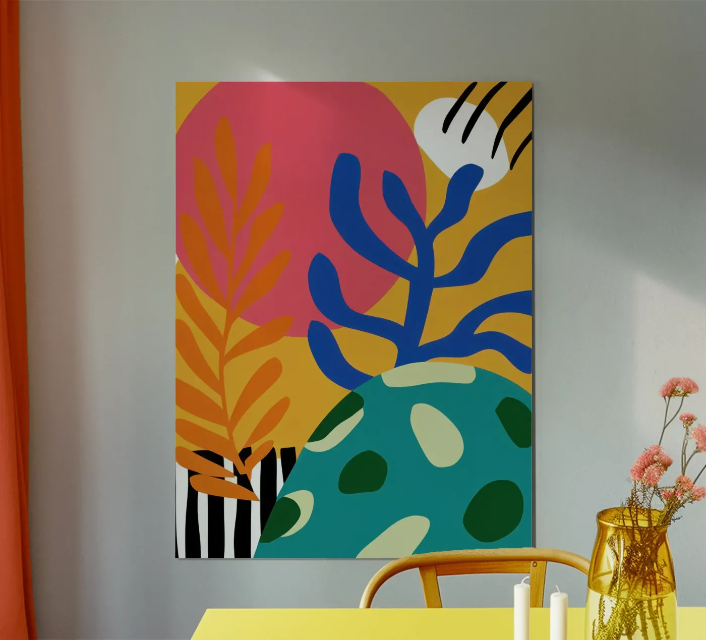 Vibrant Leaf Play poster by Line Fable