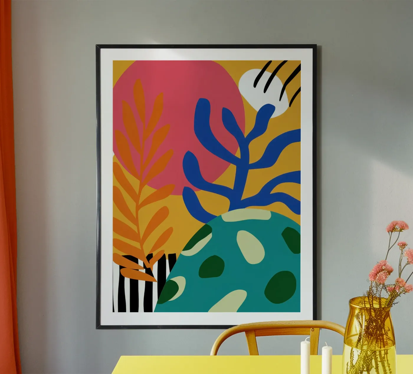 Vibrant Leaf Play poster by Line Fable
