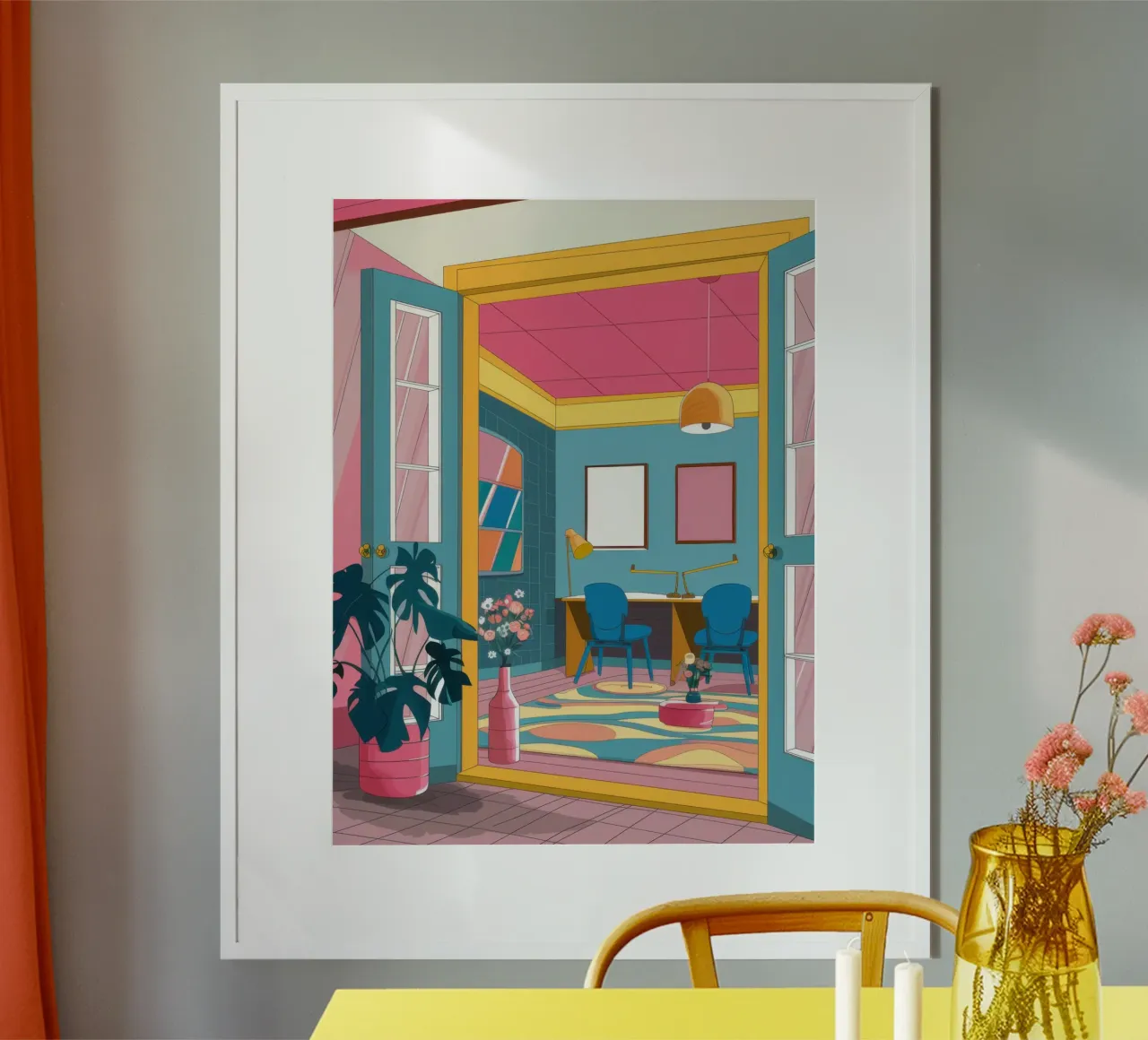 Vista interna cromatica poster da Line Fable